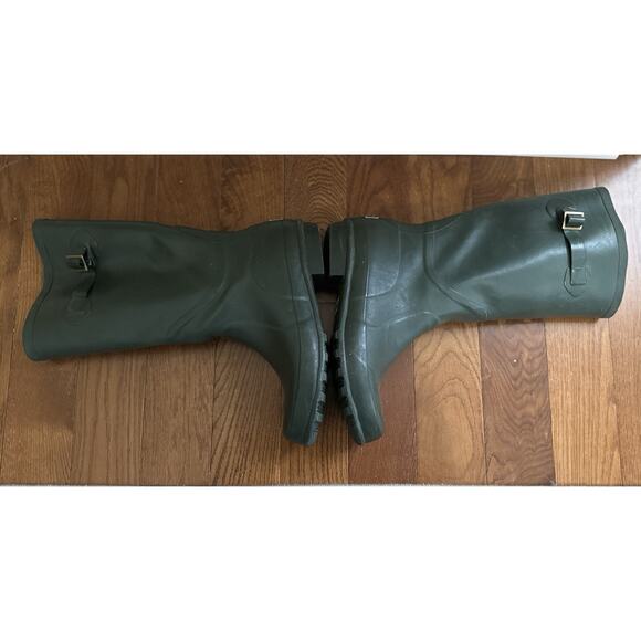 LL Bean Wellie Rubber Rain Boots Women's Size 9 Green Tall Muck Boot - Picture 8 of 10